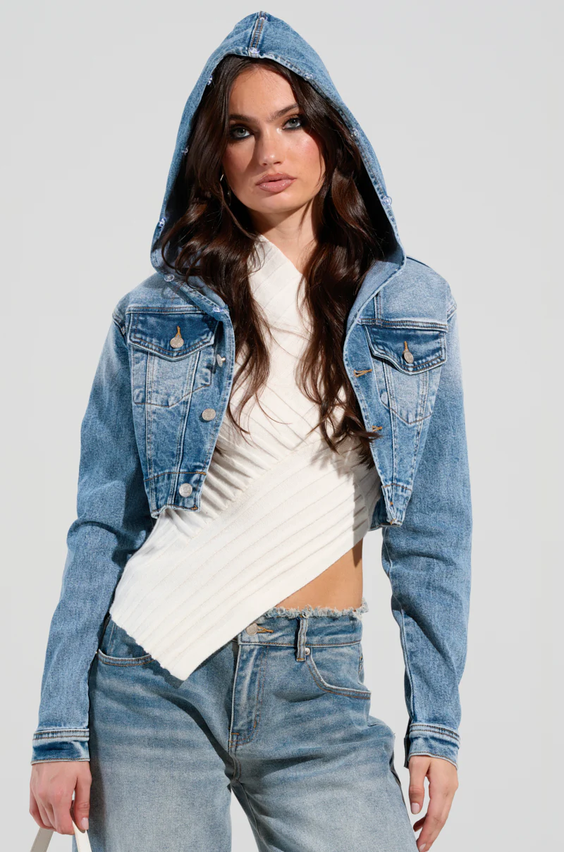SITTING PRETTY FUR TRIM DENIM JACKET - Image 5