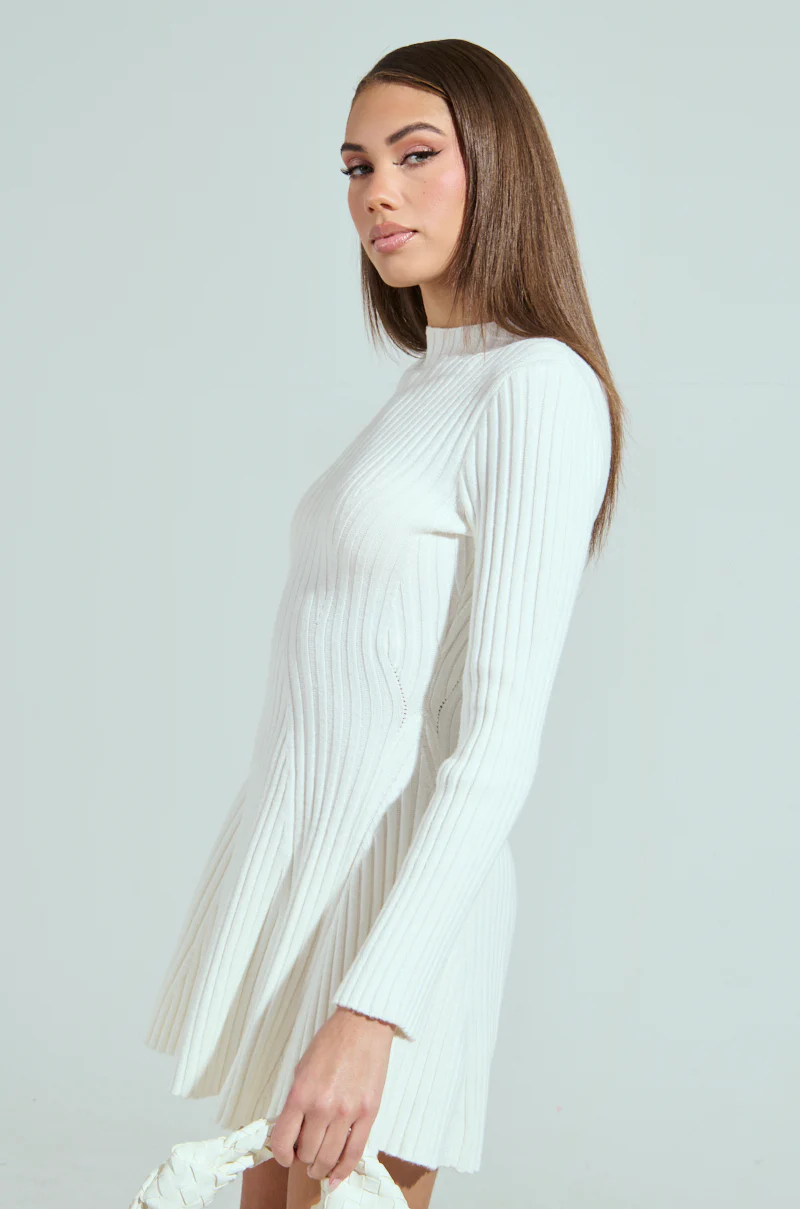 SLEEK AND CHIC KNIT MINI DRESS - Image 5