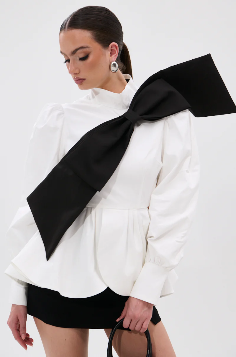 SO CHIC BOW BLOUSE - Image 3