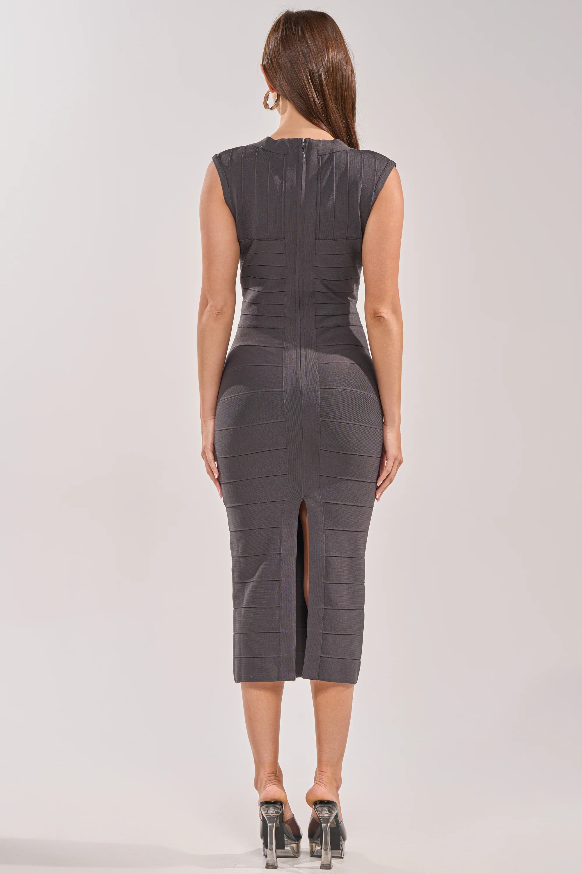 SOFT GLAM BANDAGE MIDI DRESS - Image 4