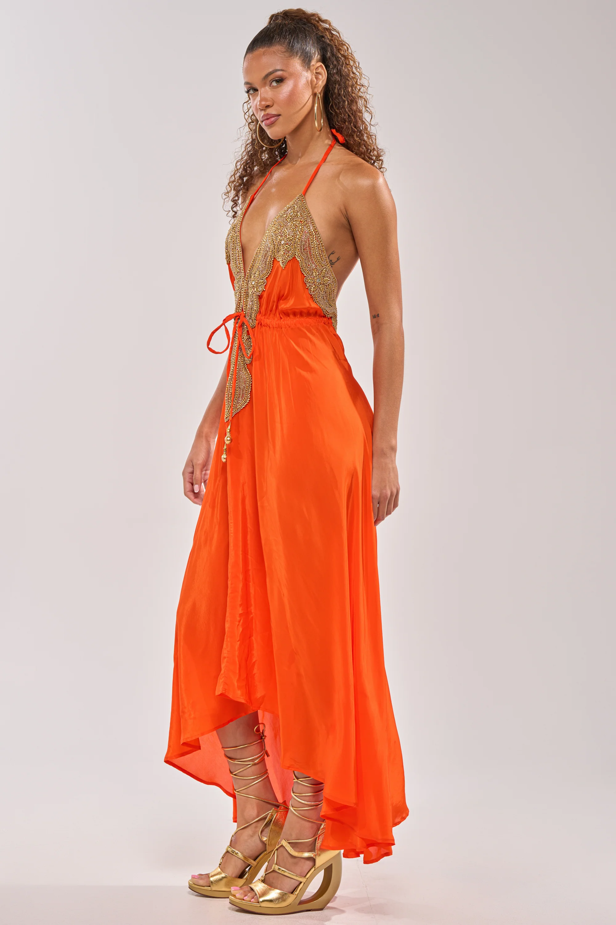 SORRY NOT SORRY EMBELLISHED MAXI DRESS - Image 4