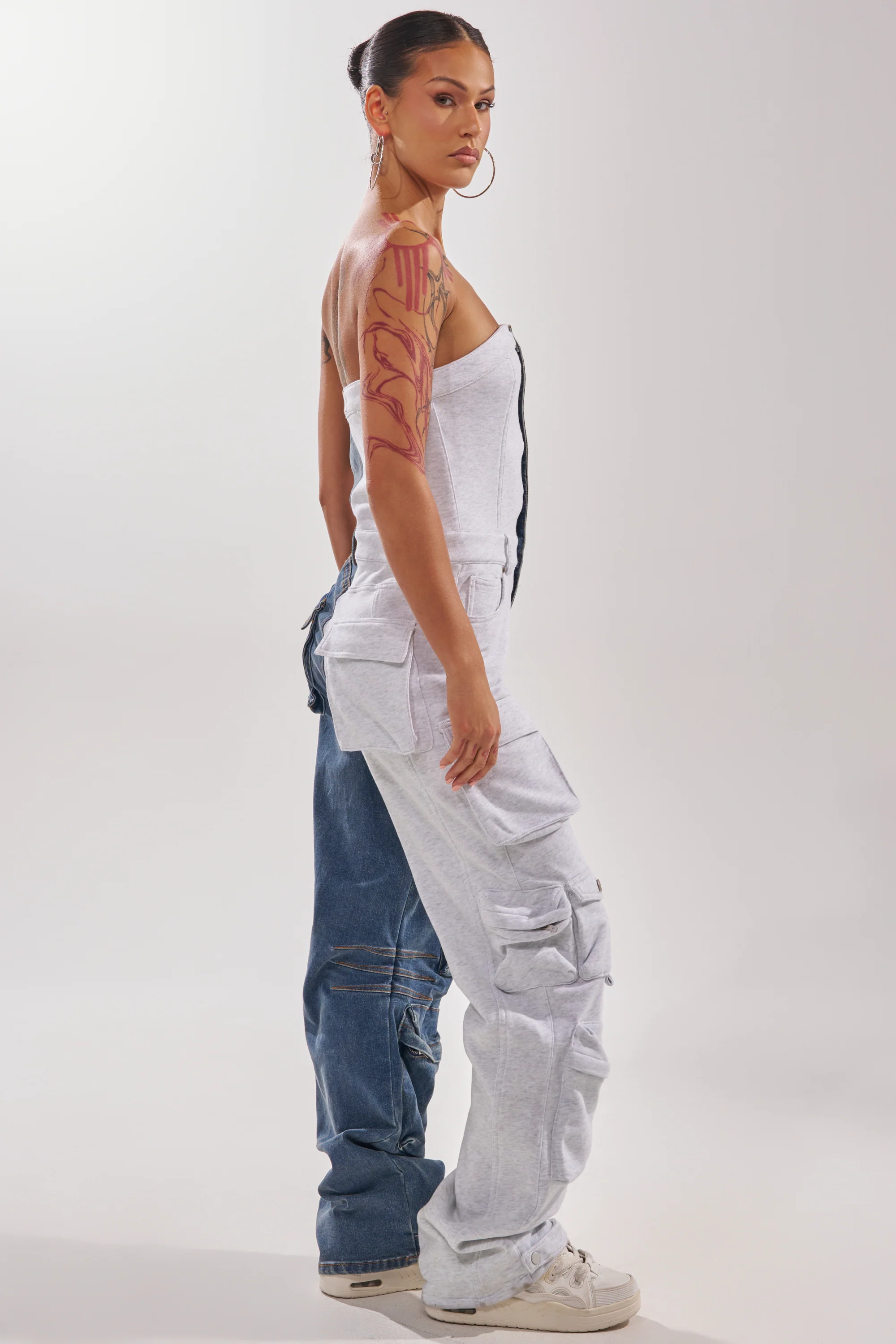 SPLIT DECISION DENIM JUMPSUIT - Image 5