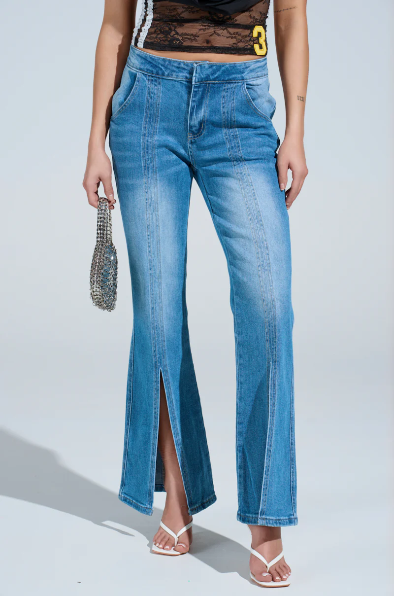 SPLIT HEM BOOTCUT TROUSER JEAN - Image 2