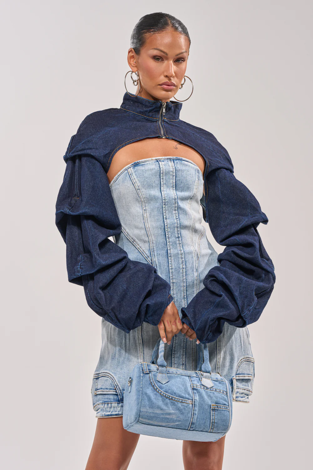 SPOIL ME BOLERO IN DARK DENIM