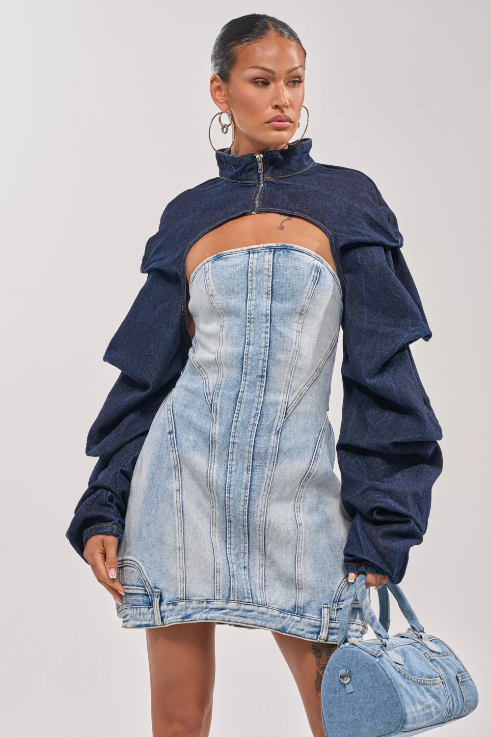 SPOIL ME BOLERO IN DARK DENIM - Image 2