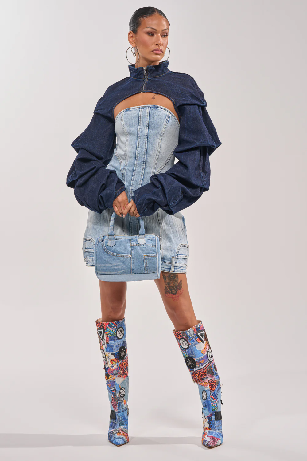 SPOIL ME BOLERO IN DARK DENIM - Image 7