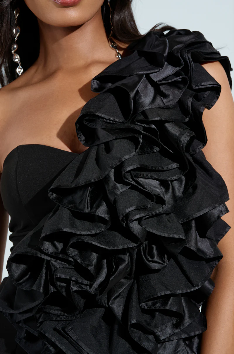 STAR OF THE SHOW RUFFLE MINI DRESS - Image 7