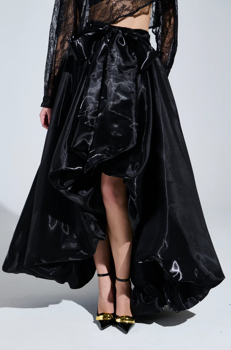 STILL WANT YOU HIGH LOW SKIRT IN BLACK