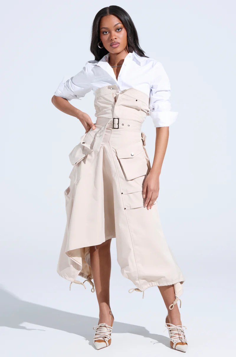 STROLLIN DOWN SOHO CARGO MIDI DRESS - Image 5