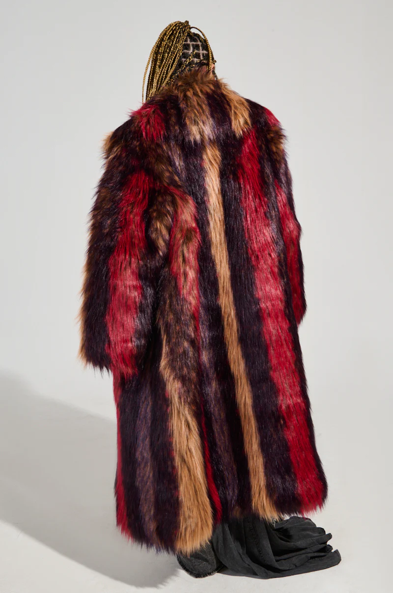 SUNDAY STRIPED FUR COAT - Image 8