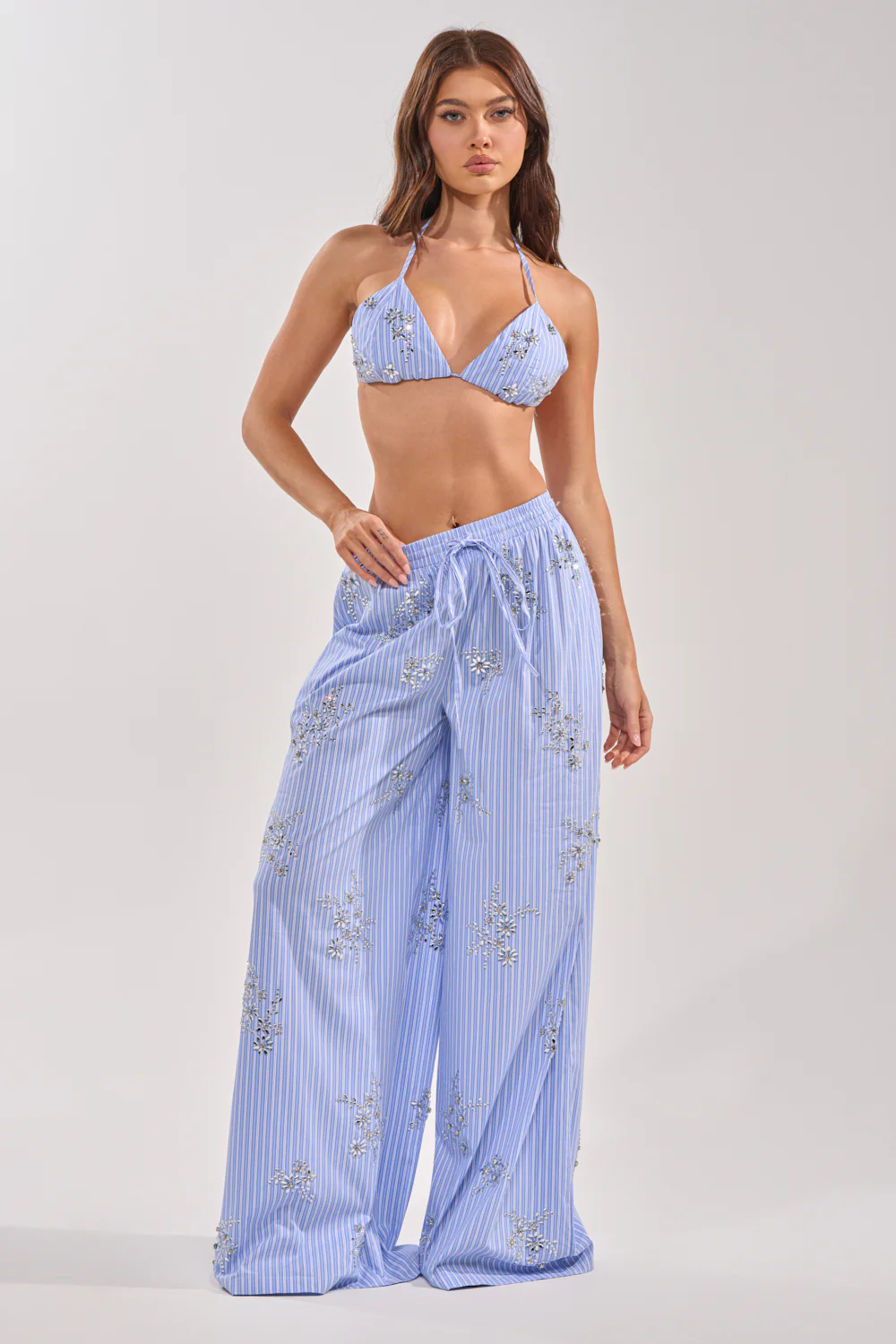 SWEET DREAMS RHINESTONE POPLIN BRALETTE - Image 7