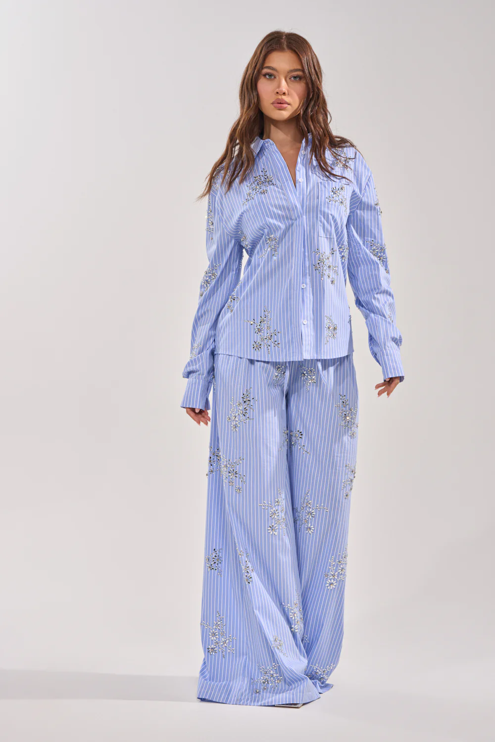 SWEET DREAMS RHINESTONE POPLIN PANT - Image 8