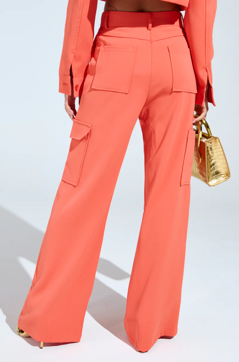 TAKE IT EASY CARGO PANT IN ORANGE - Image 6