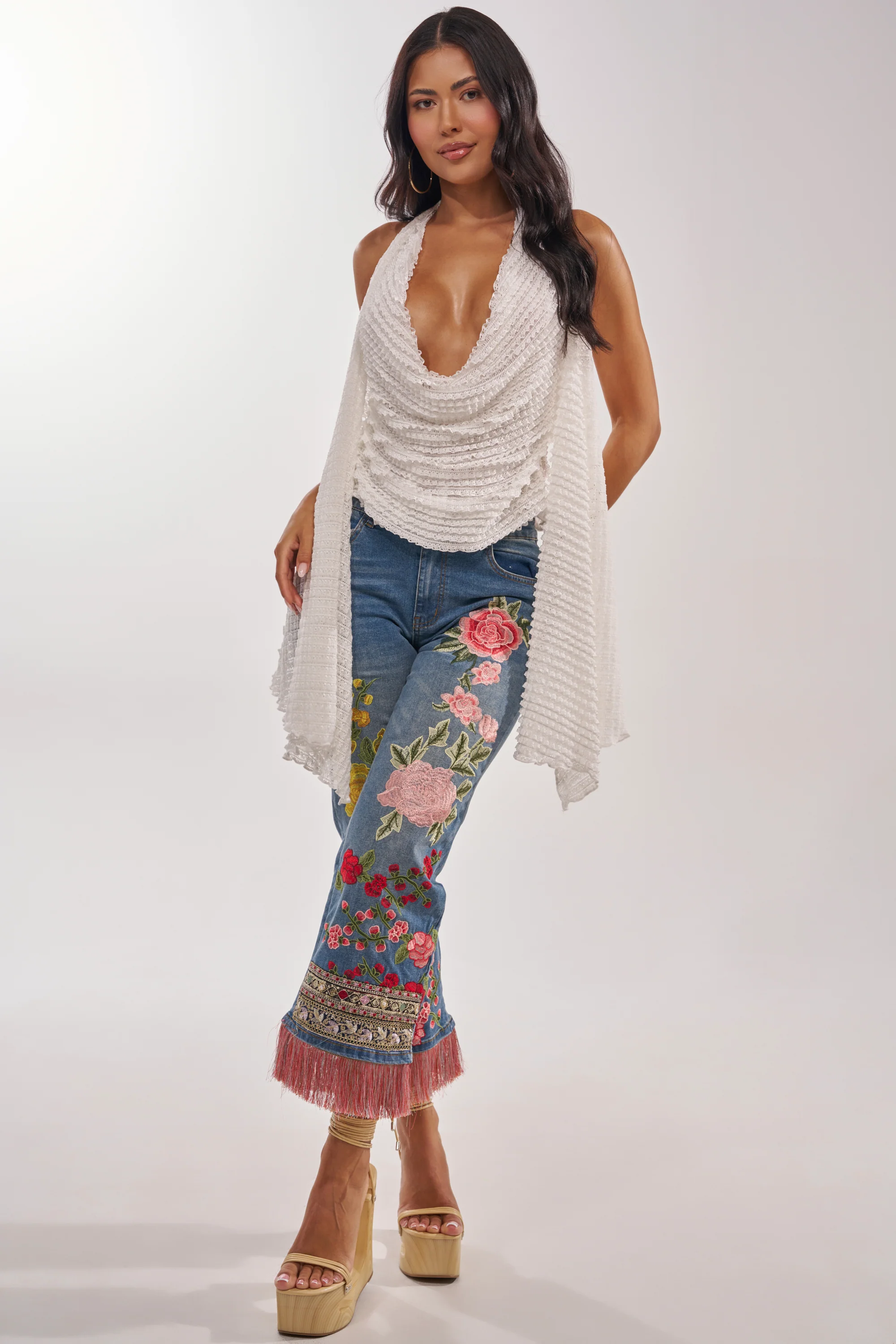 TAKE ME TO THE TROPICS COWL NECK BLOUSE - Image 6