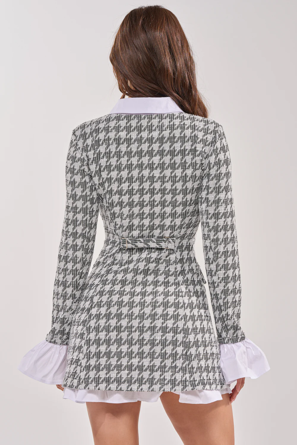 TALIA TWEED LONG SLEEVE COLLARED DRESS - Image 4