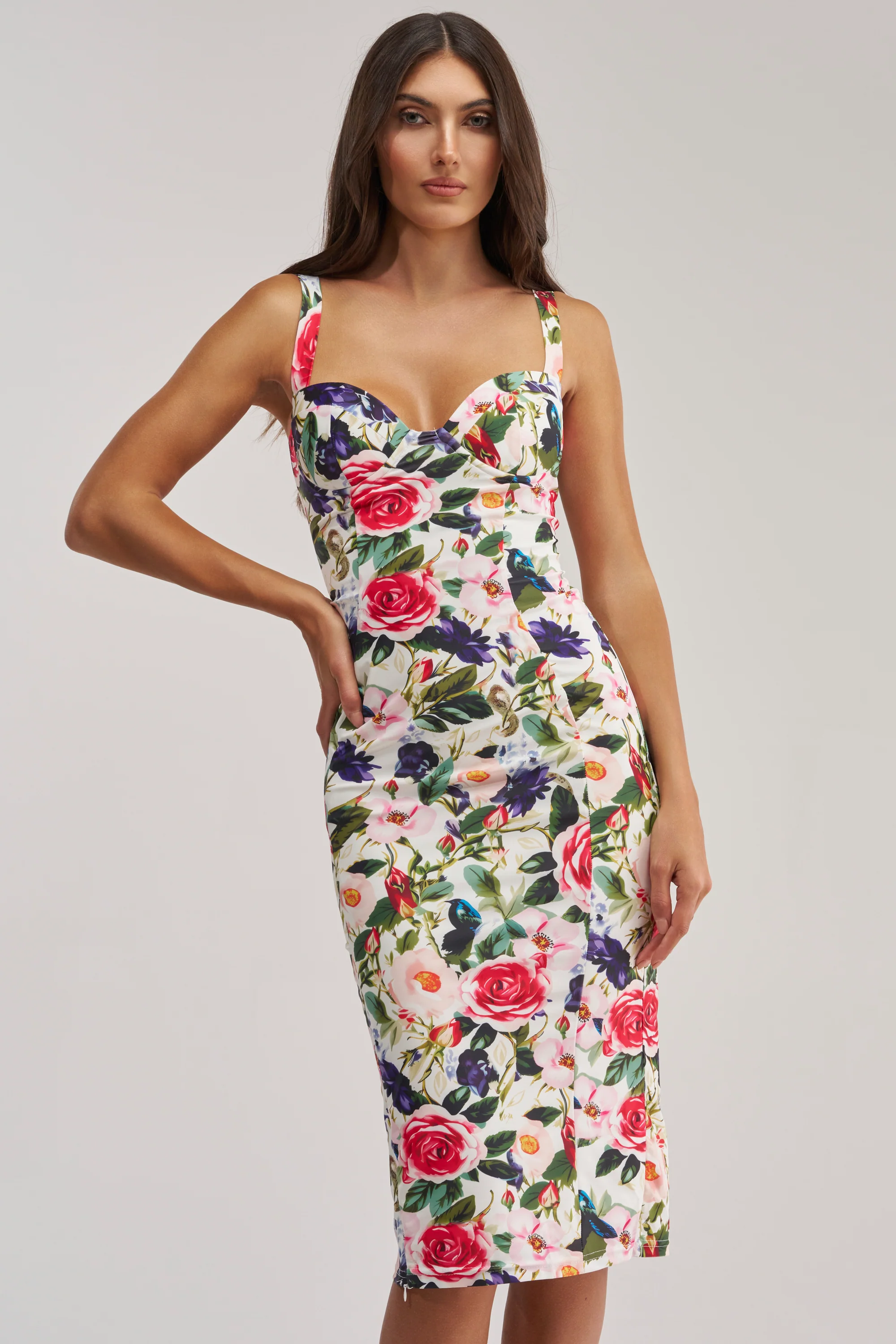 TALK IS CHEAP FLORAL MIDI DRESS - Image 2