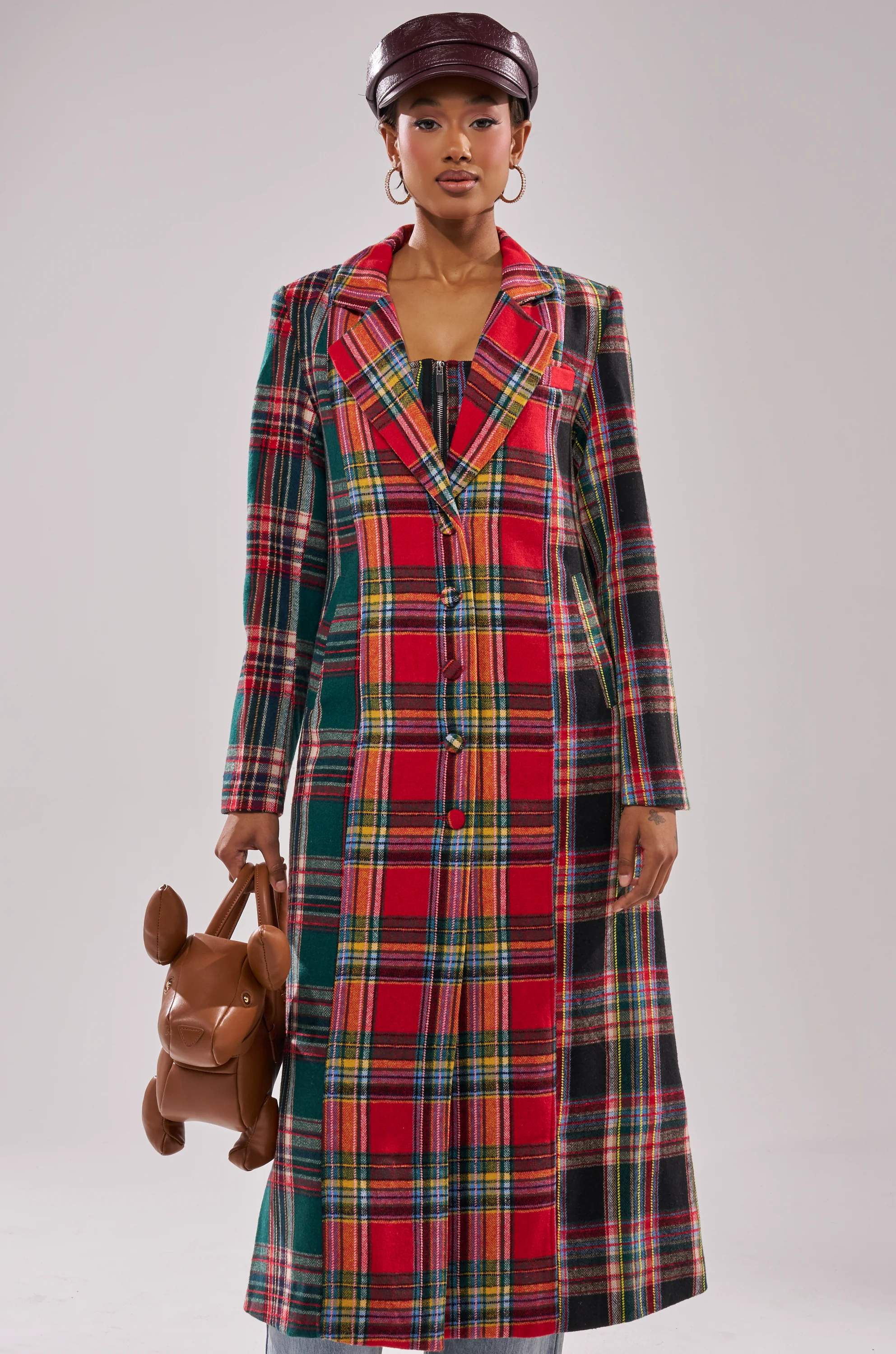 TALK TO ME NICE PATCHWORK TRENCH