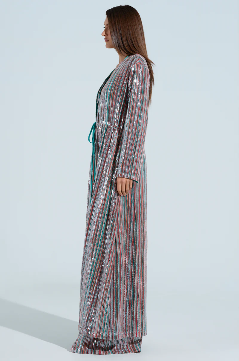 TAYLOR SEQUIN FRONT TIE DUSTER - Image 6