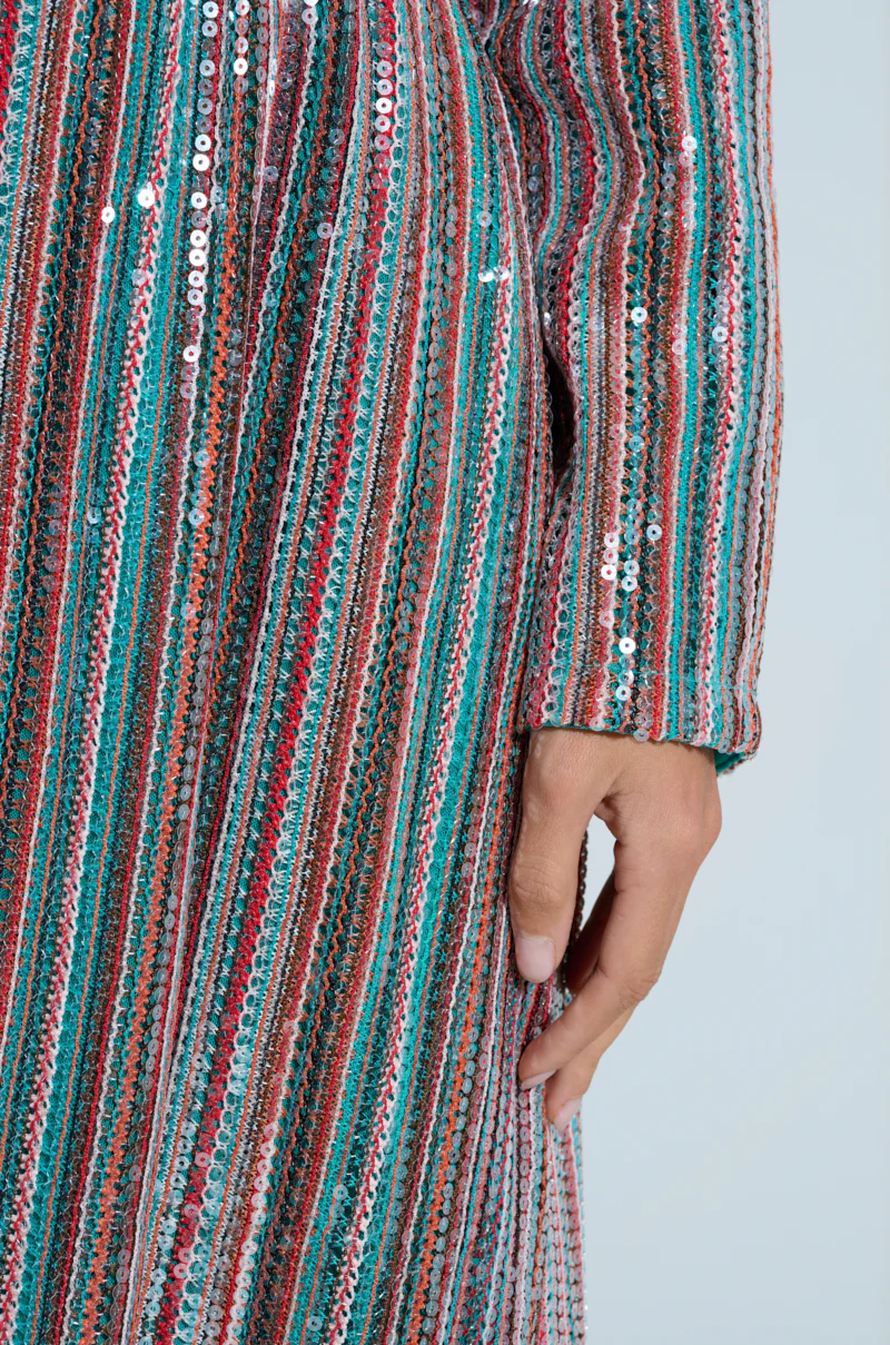 TAYLOR SEQUIN FRONT TIE DUSTER - Image 8
