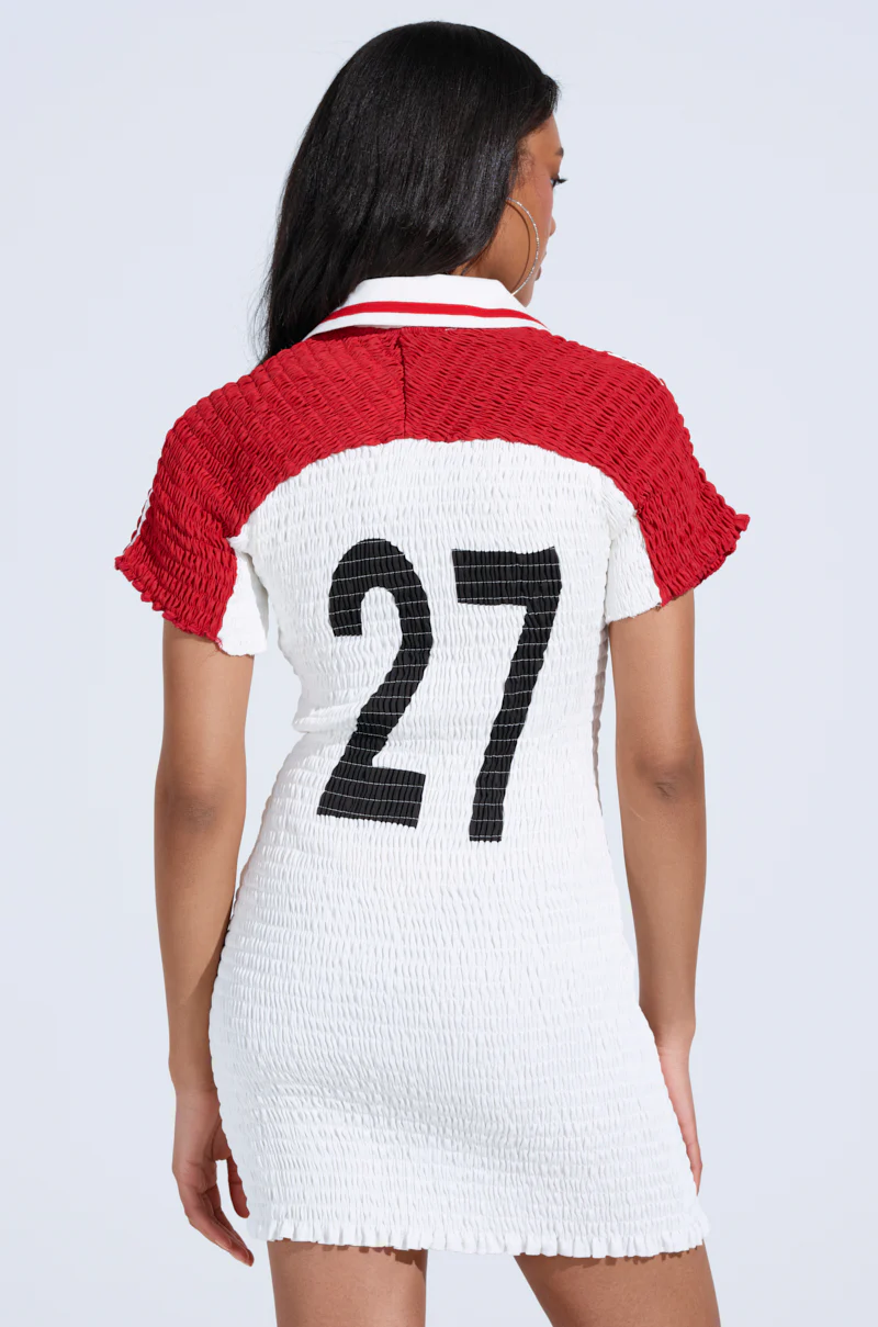 TEAM PLAYER SMOCKED JERSEY DRESS - Image 5