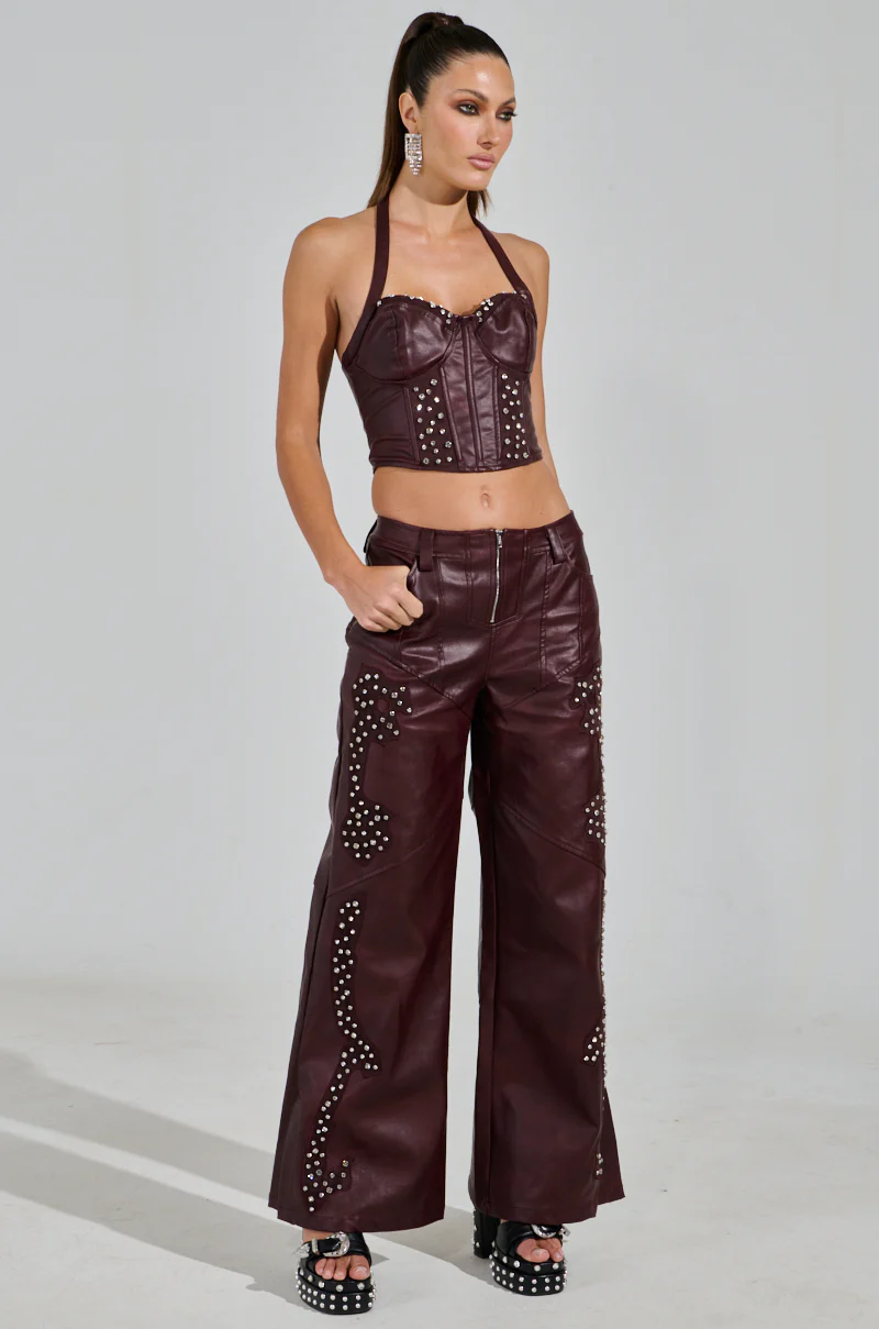 TEMPTATION'S BEST FRIEND CORSET IN BURGUNDY - Image 8