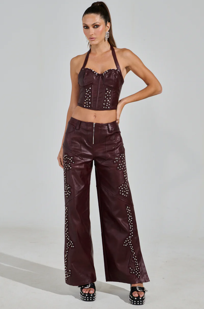 TEMPTATION'S BEST FRIEND PANT IN BURGUNDY - Image 6