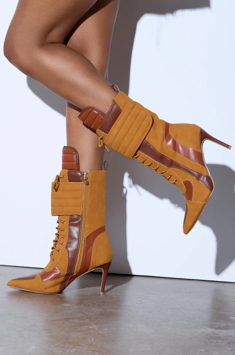 TESS CAMEL STILETTO BOOTIE - Image 2
