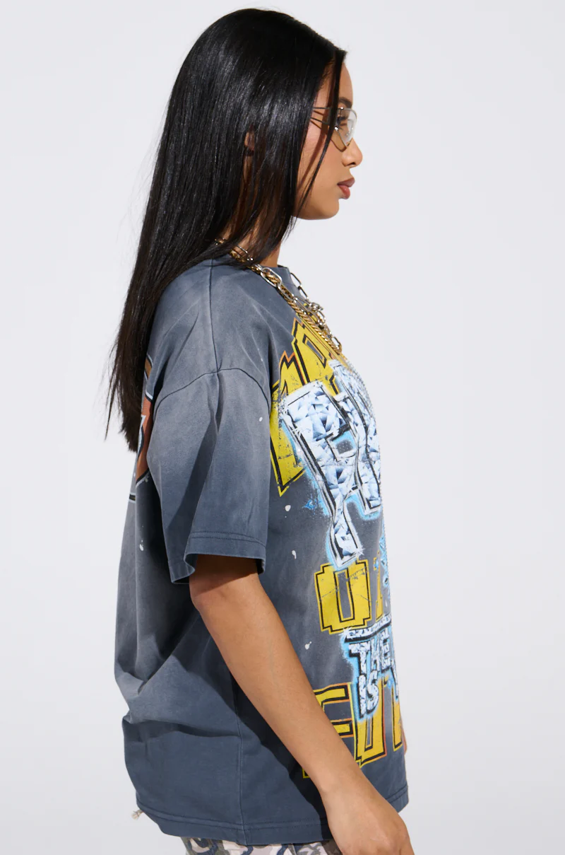 FIRST ROW THE FUTURE IS YOURS OVERSIZED GRAPHIC TEE - Image 5