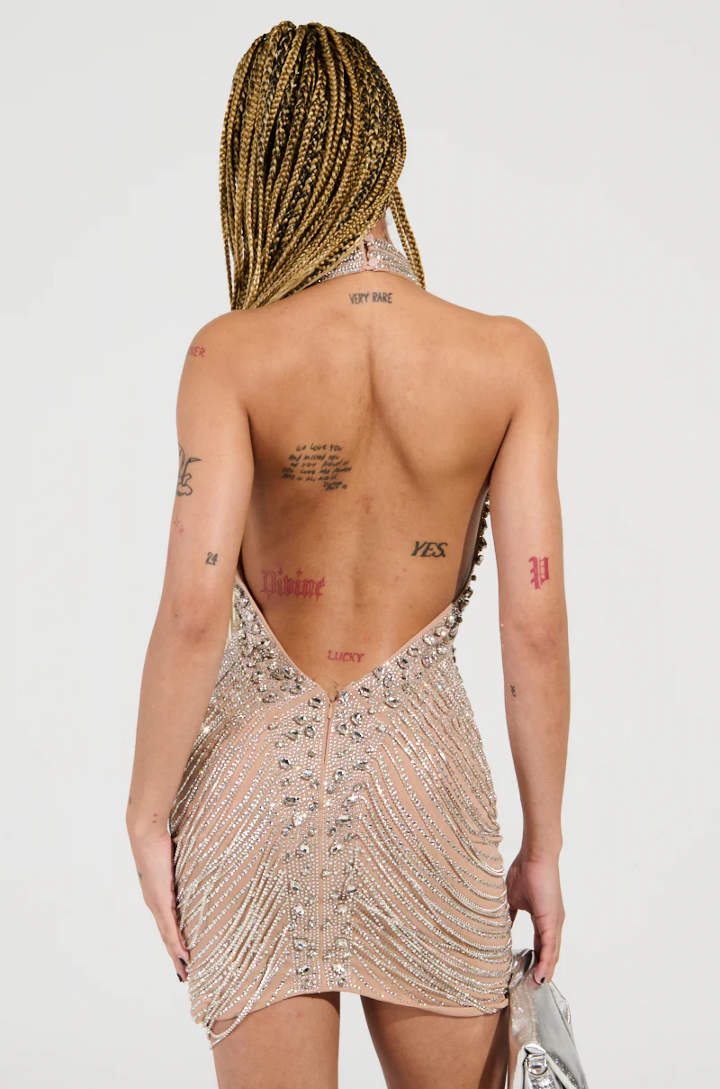 THE MAIN ATTRACTION RHINESTONE MINI DRESS - Image 5