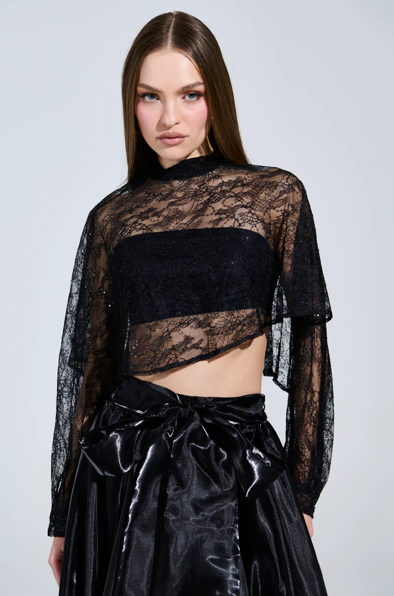 THE PERFECT LONG SLEEVE LACE BLOUSE
