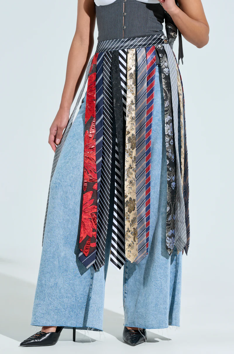TIED IN BUSINESS MIDI SKIRT