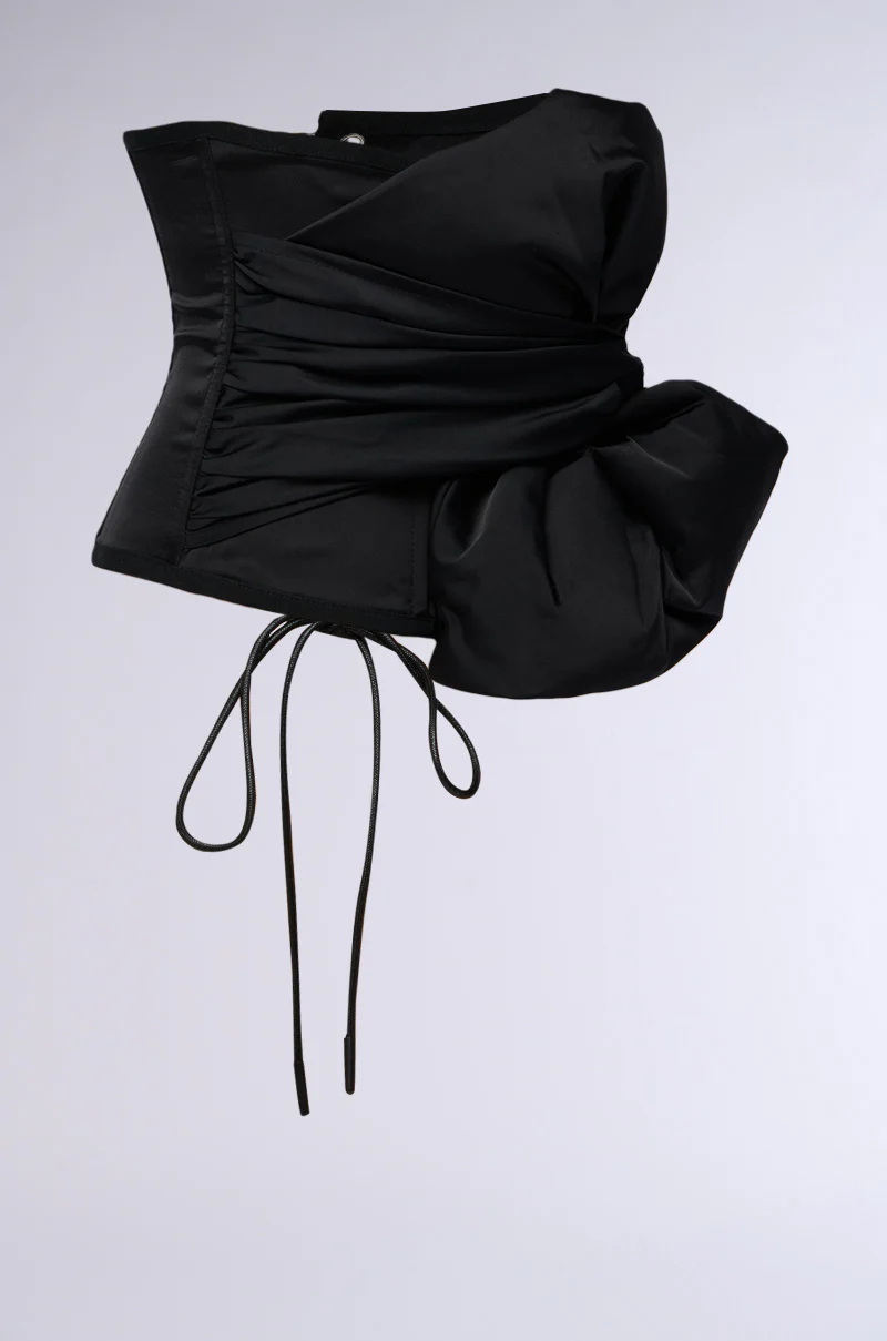 TIED WITH A BOW SATIN BELT - Image 6