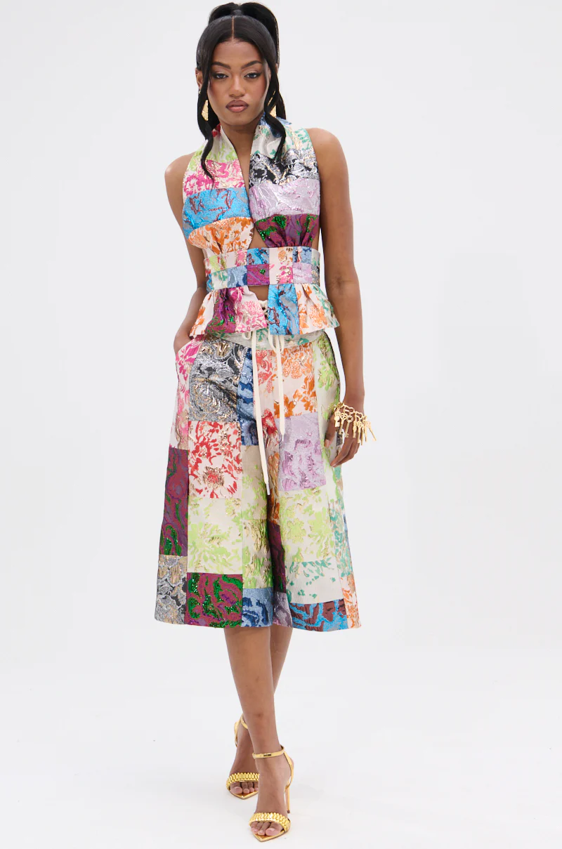 MIXED FEELINGS BROCADE HALTER BLOUSE - Image 6