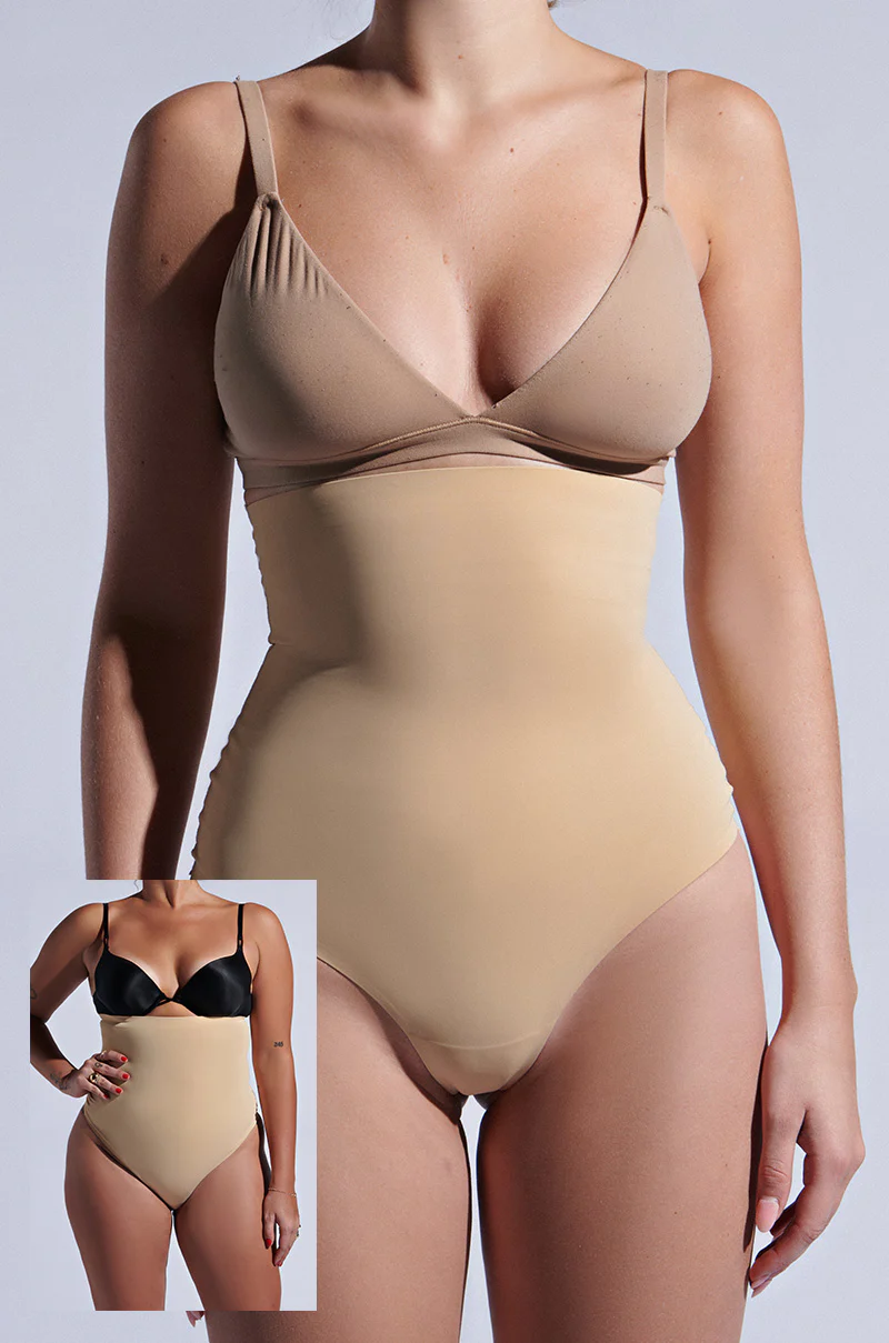 TITSY SHAPER THONG IN TAN