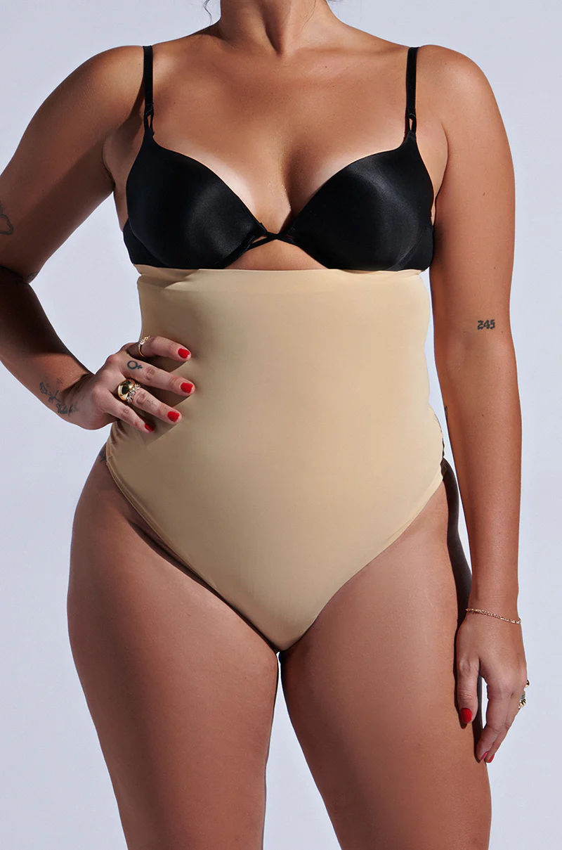 TITSY SHAPER THONG IN TAN - Image 6