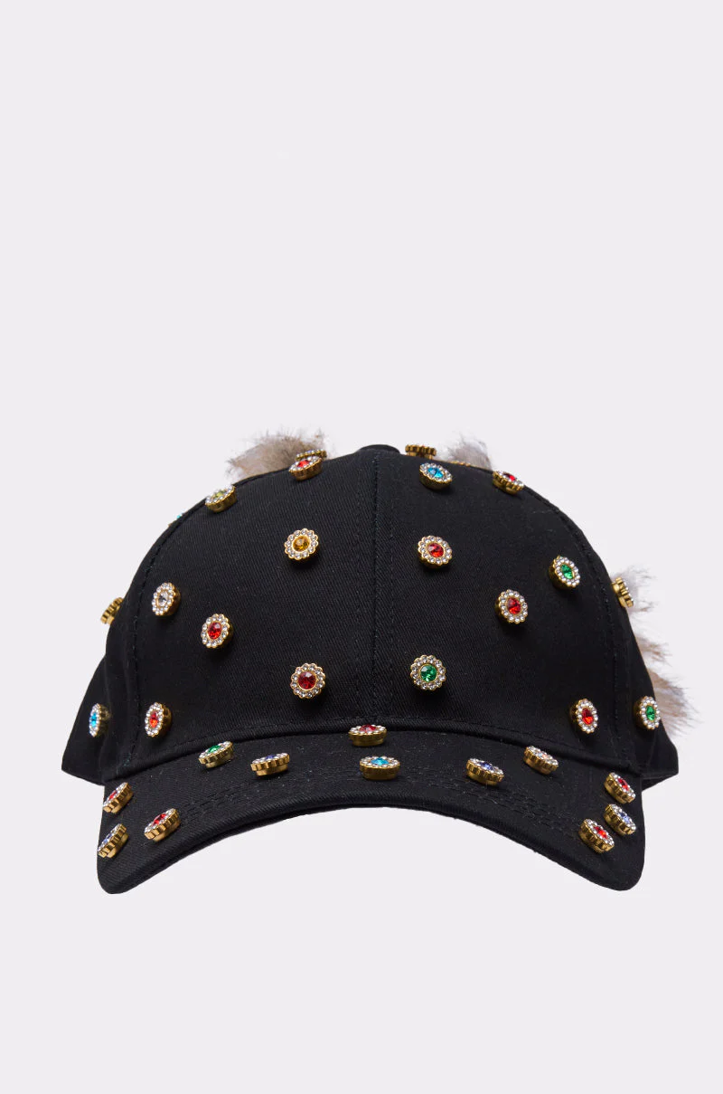 TJ FAUX FUR EMBELLISHED HAT - Image 5