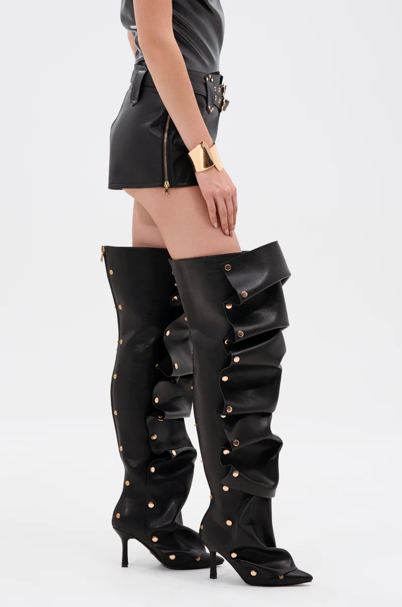 TOO HOT FOR YOU FAUX LEATHER HOT SHORT - Image 6
