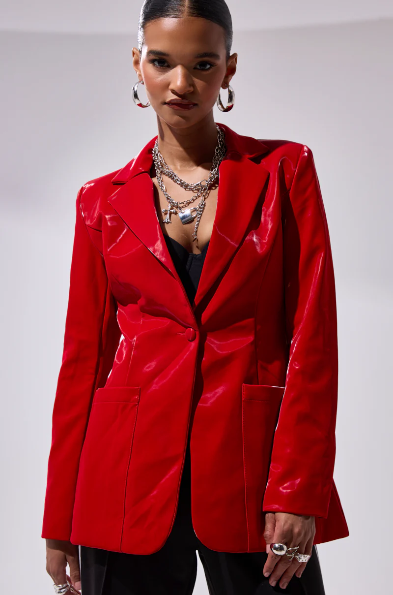 TOO SLICK LIQUID VELVET BLAZER - Image 10
