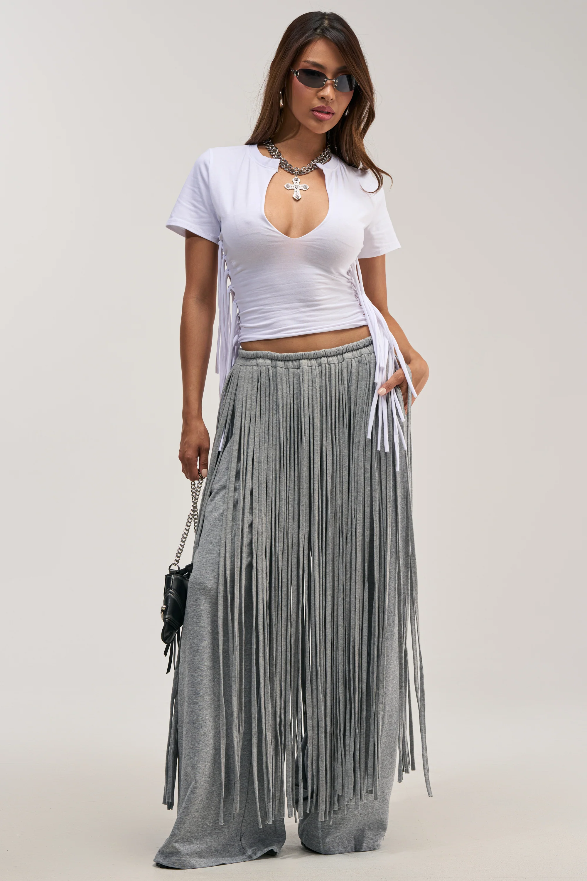 TRY ME FRINGE WIDE LEG JOGGER - Image 6