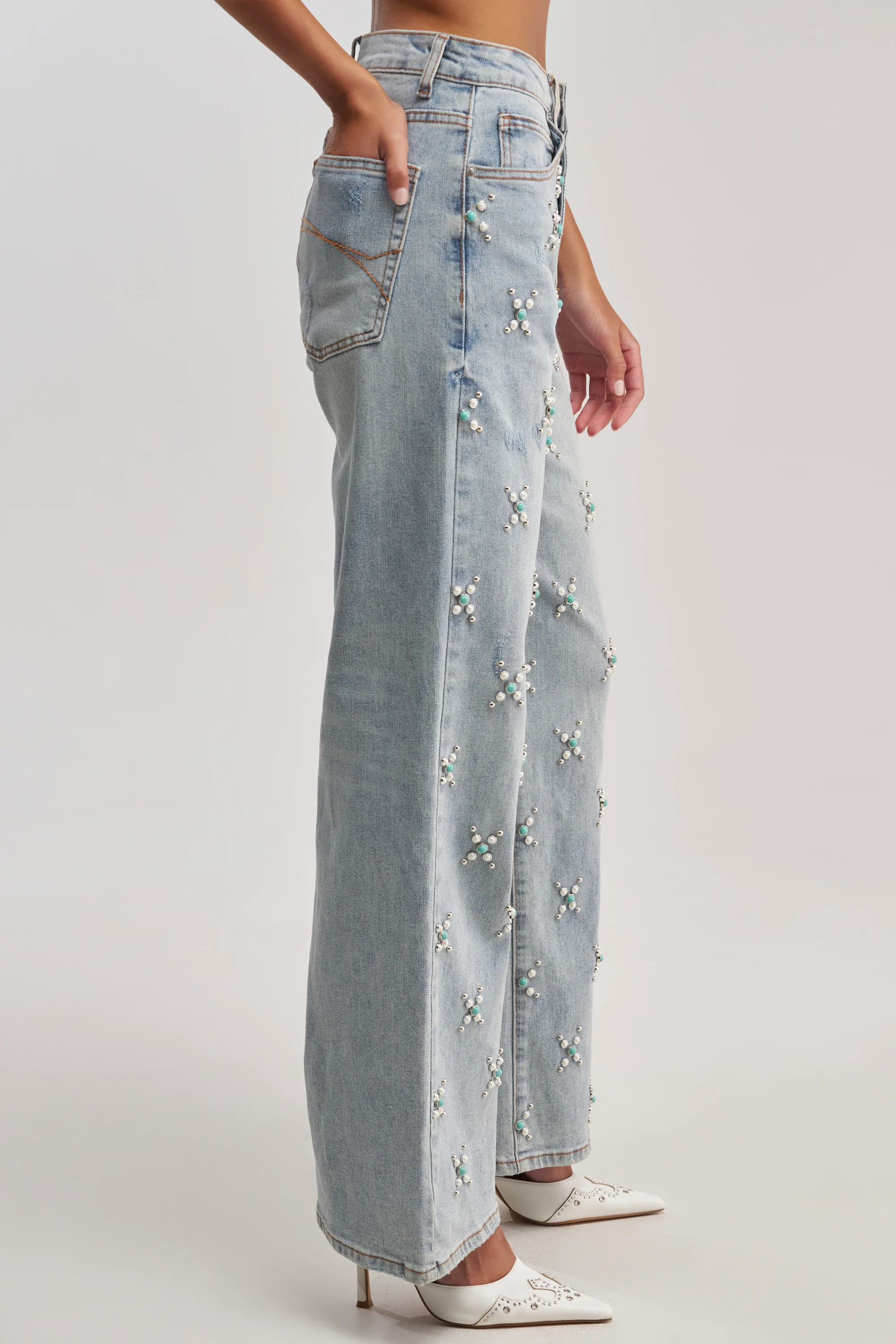 TRYING SOMETHING OUT STUDDED DENIM - Image 3