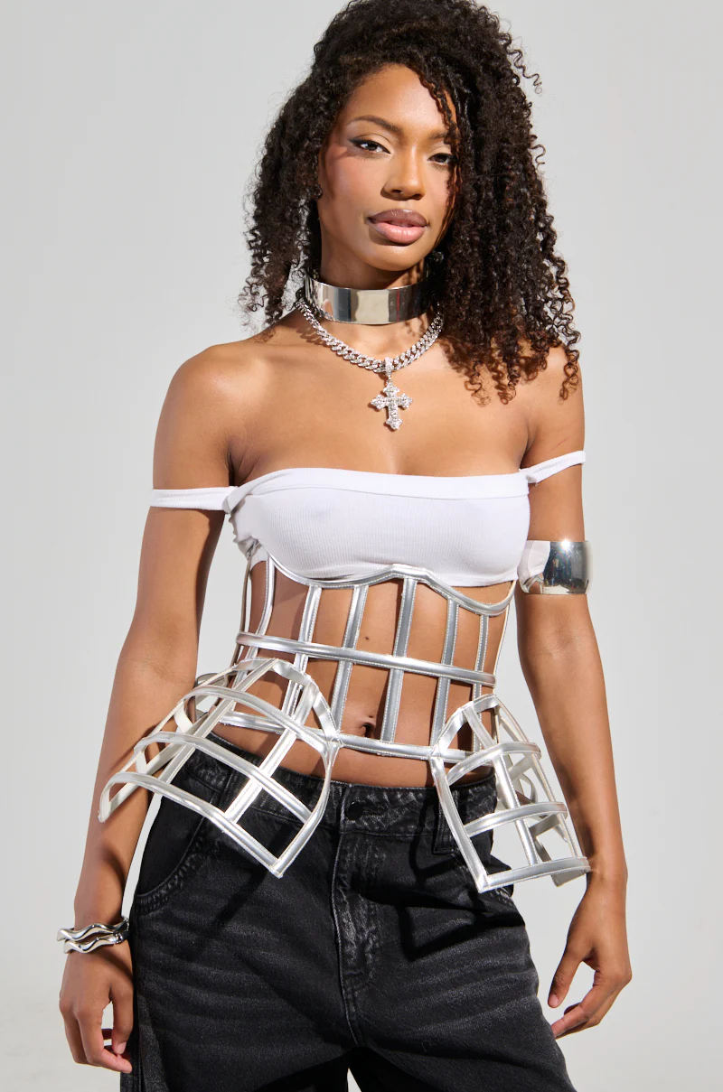 ULTIMATE TEASE METALLIC CAGE BELT - Image 5