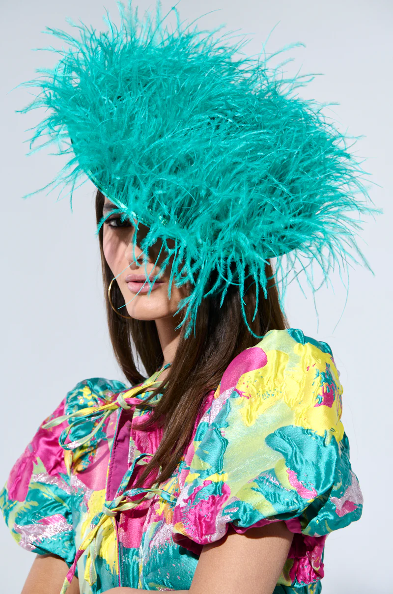 ULTIMATE VIBES OSTRICH FEATHER HAT - Image 4