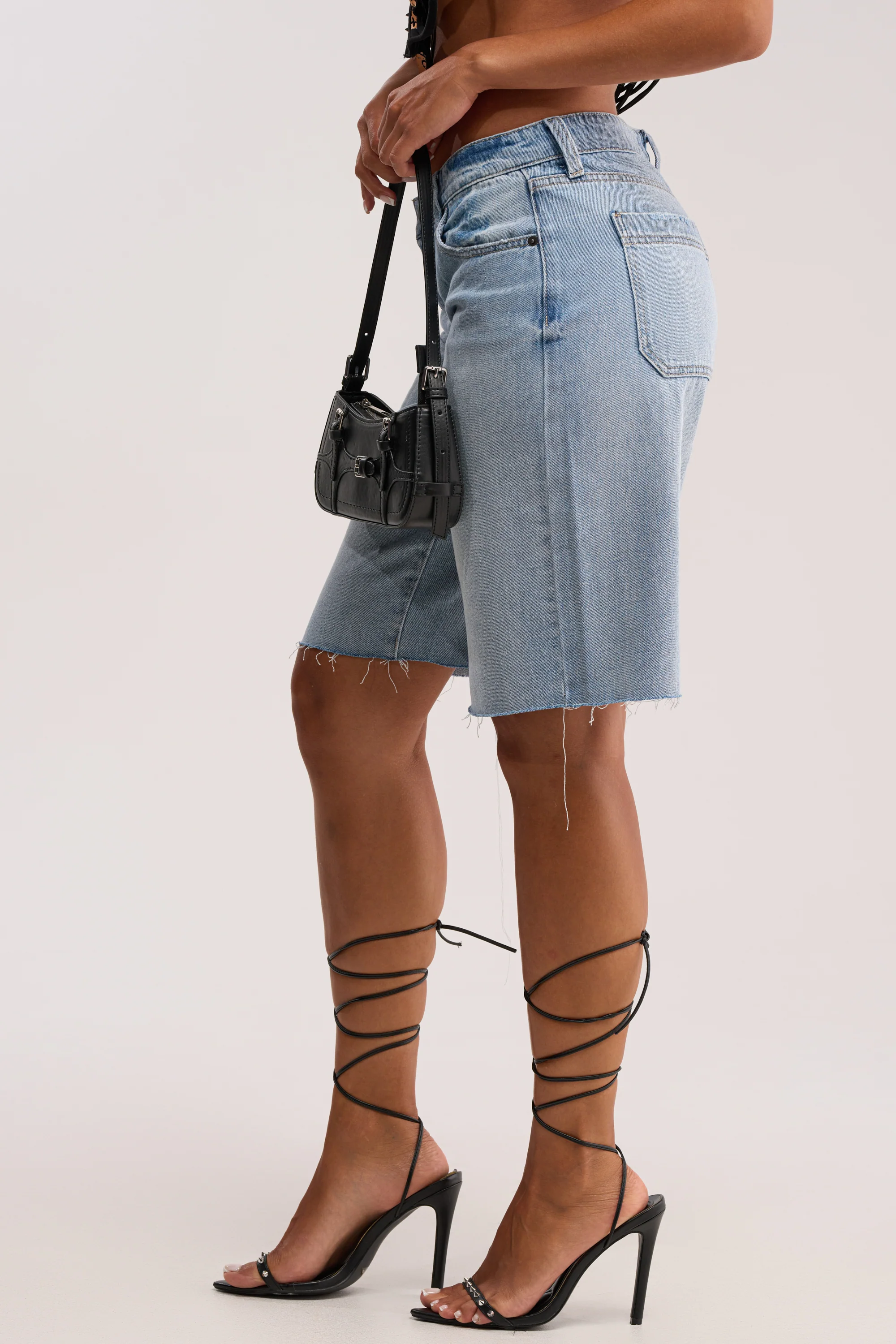 ULTRA LOW RISE DENIM BERMUDA SHORT - Image 4