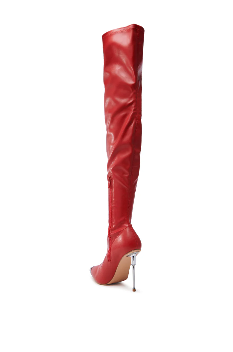 UNA RED STILETTO BOOT - Image 4