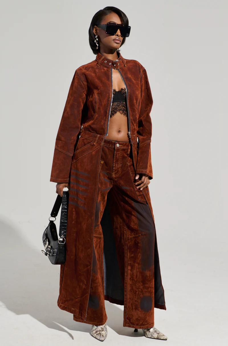 VALERIE VELVET EFFECT WIDE LEG PANT - Image 5