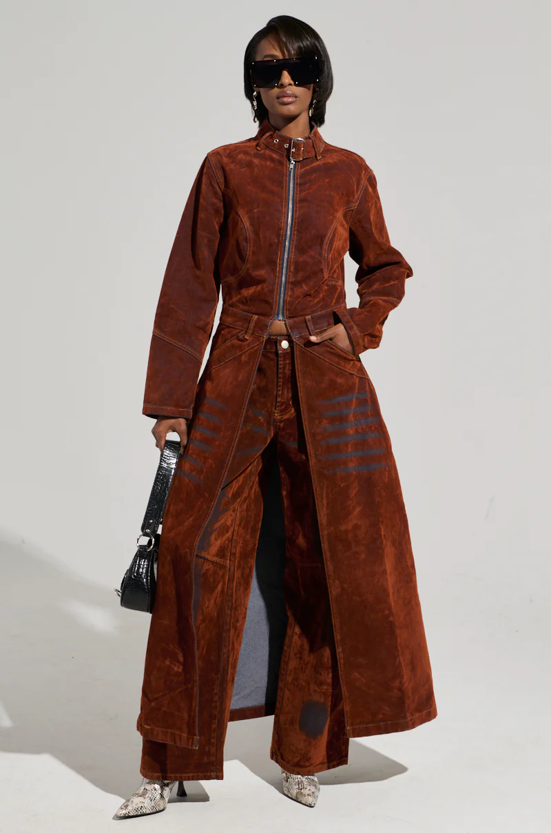 VALERIE VELVET EFFECT WIDE LEG PANT - Image 8