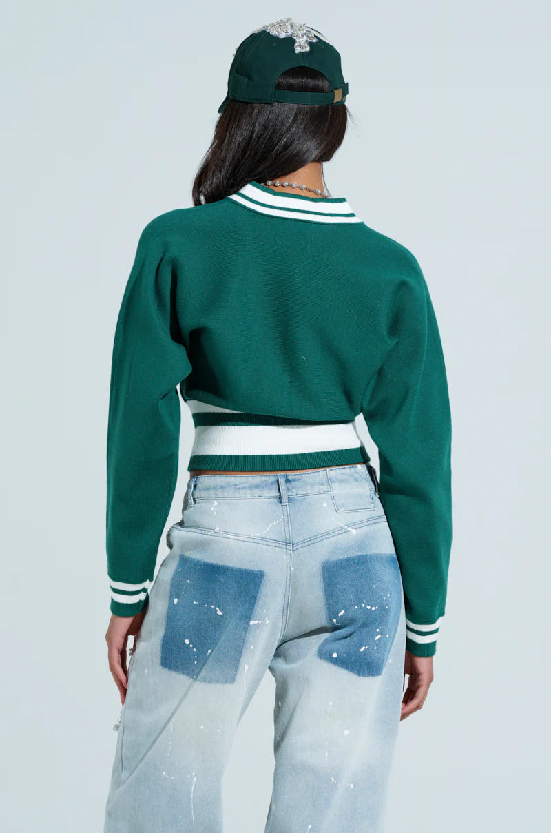 VARSITY TEAM BUTTON DOWN SWEATER - Image 4