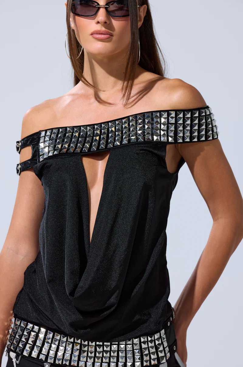 VENUS STUDDED OFF-THE-SHOULDER TOP - Image 5