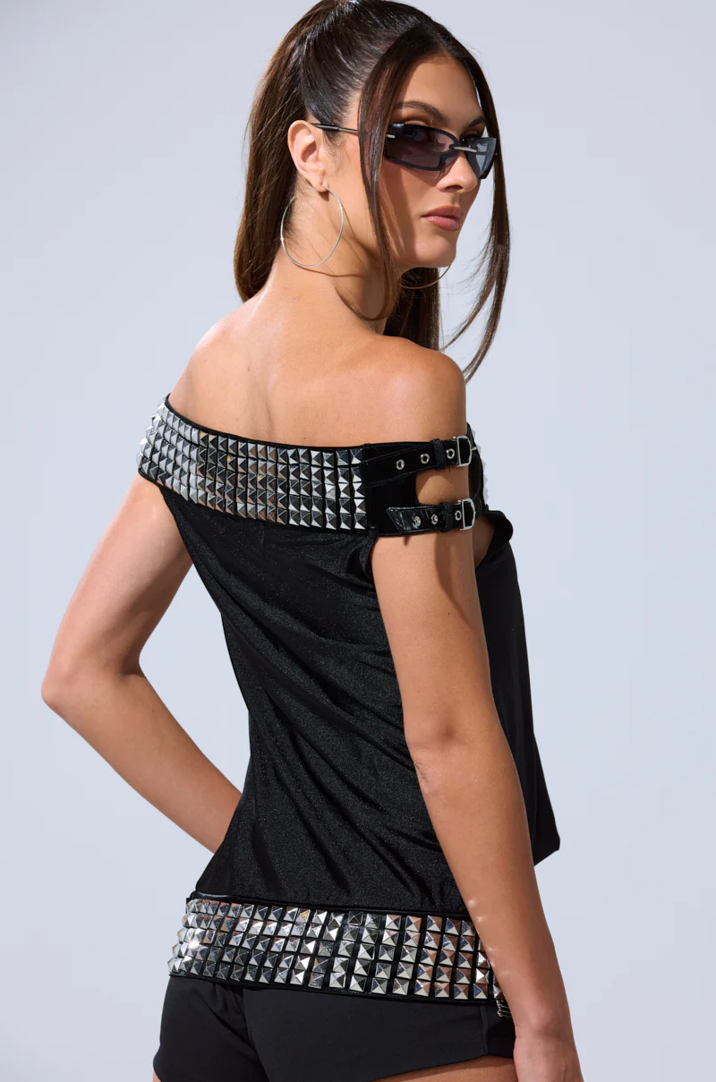 VENUS STUDDED OFF-THE-SHOULDER TOP - Image 8