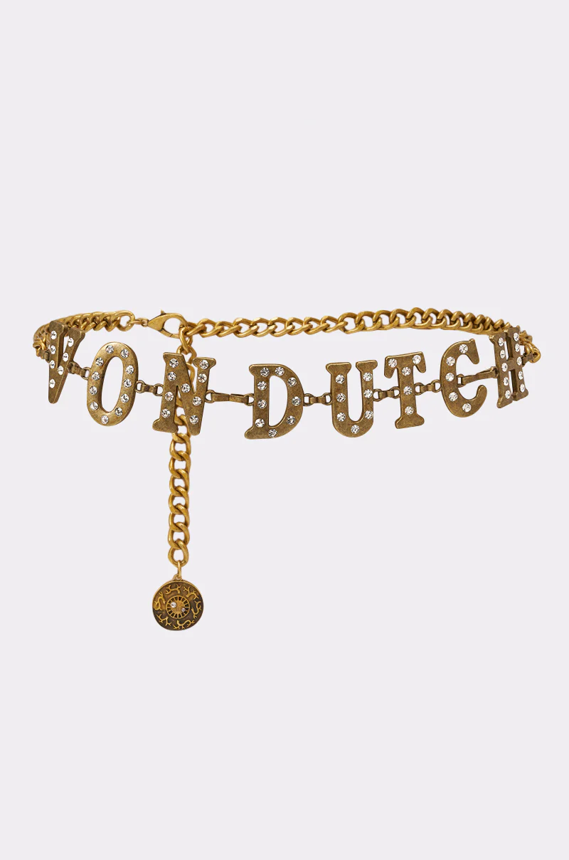 VON DUTCH RHINESTONE CHAIN BELT - Image 2
